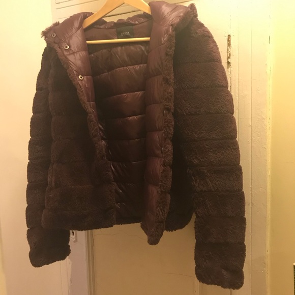 Guess Jackets & Blazers - Guess Reversible Faux Fur Puffer Coat/Jacket